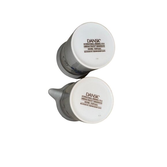 Dansk Urban Fruits Creamer & Sugar Set 5" Tall Stoneware Made In Portugal - Picture 2 of 5